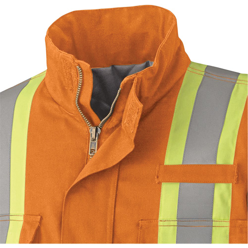 5533 Manteau de s&eacute;curit&eacute; ignifuge, Petit, Orange haute visibilit&eacute;, 58 cal/cm² Distribution Industrielle GC