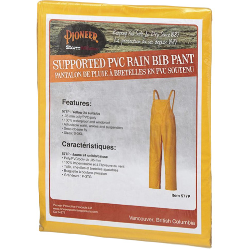 577P Salopette Storm Master, Petit, Polyester/PVC, Jaune Distribution Industrielle GC