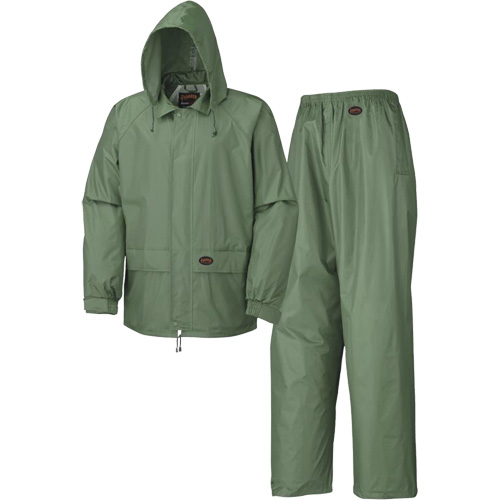 583 Rain Suit, Polyester/PVC, Small, Green Distribution Industrielle GC