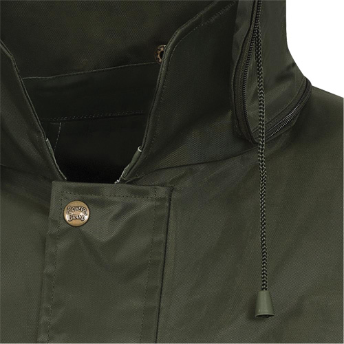 D8120J Manteau &agrave; capuchon ind&eacute;chirable Nailhead pour planteur d'arbres, Polyester/PVC, T-petit, Vert Distribution Industrielle GC