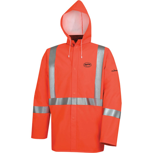 576J High-Visibility FR Rain Jacket, Small, High Visibility Orange Distribution Industrielle GC