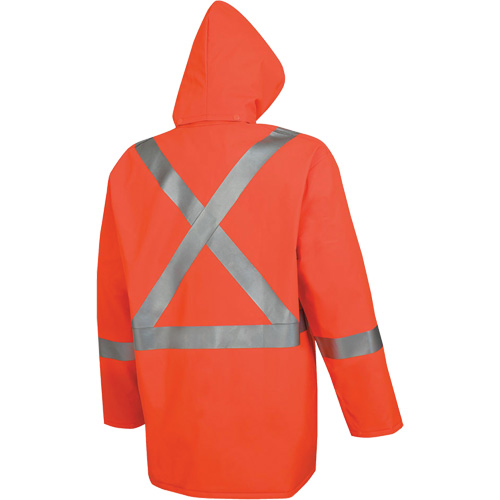 576J High-Visibility FR Rain Jacket, Small, High Visibility Orange Distribution Industrielle GC