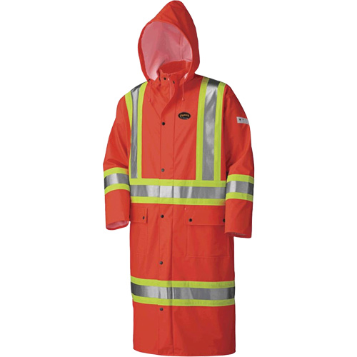 5896 Manteau long imperm&eacute;able et ignifuge, Petit, Orange haute visibilit&eacute; Distribution Industrielle GC