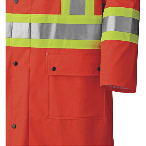 5896 Manteau long imperm&eacute;able et ignifuge, Petit, Orange haute visibilit&eacute; Distribution Industrielle GC