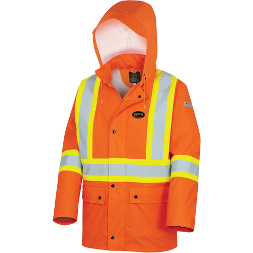 5892PKT High-Visibility FR Waterproof Safety Jacket, X-Small, High Visibility Orange Distribution Industrielle GC