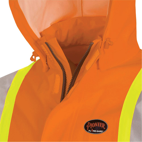 5880 Manteau de pluie ignifuge et protection contre les &eacute;clats d'arc &eacute;lectrique, T-petit, Orange haute visibilit&eacute;, 10 cal/cm² Distribution Industrielle GC