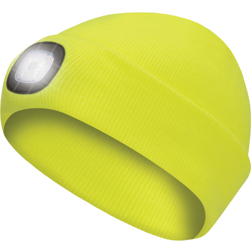 5676 Knit Toque with LED Headlight, Fleece Lining, One Size, High Visibility Yellow Distribution Industrielle GC