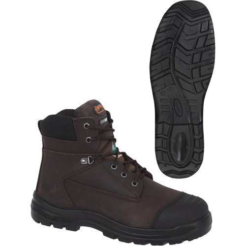 1026 Bottes de travail 6" marron, Cuir, Embout Acier, Taille 10 Distribution Industrielle GC