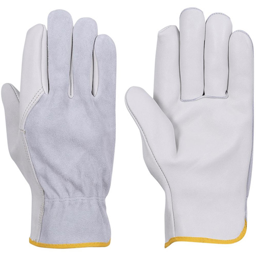 535G Gants de chauffeur beige, Petit, Paume en Cuir fleur de vache Distribution Industrielle GC