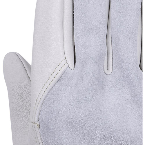 535G Gants de chauffeur beige, Petit, Paume en Cuir fleur de vache Distribution Industrielle GC