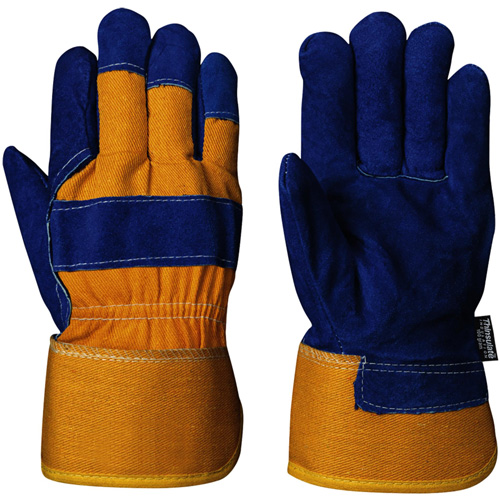 630 Gants d'appareilleur isol&eacute;s bleus, Taille unique, Paume en Cuir de vache refendu, Doublure en Boa Distribution Industrielle GC