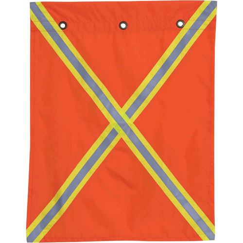 353 Drapeau avec bande r&eacute;fl&eacute;chissante, Polyester Distribution Industrielle GC