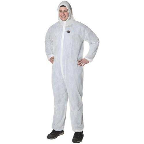 2035 Disposable Coveralls, Small, White, Polypropylene Distribution Industrielle GC