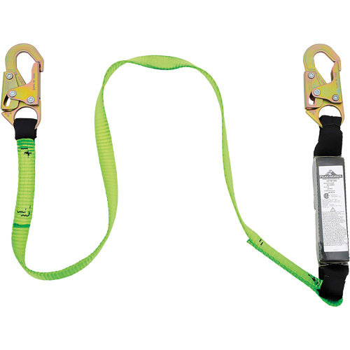 SA-5400-6 Shock Absorbing Lanyard, 6', Snap Hook Center, Snap Hook Leg Ends, Polyester Distribution Industrielle GC