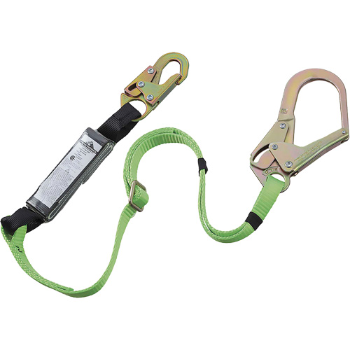 SA-5402-6A Shock Absorbing Lanyard, 6', Rebar Hook Center, Snap Hook Leg Ends, Polyester Distribution Industrielle GC