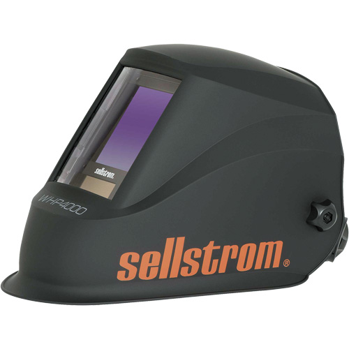 WHP4000 Casque de soudage ADF de la s&eacute;rie Premium avec technologie de lentilles bleues extra larges, 3,94" lo x 3,28" la Champ de vision, Noir/Orange Distribution Industrielle GC