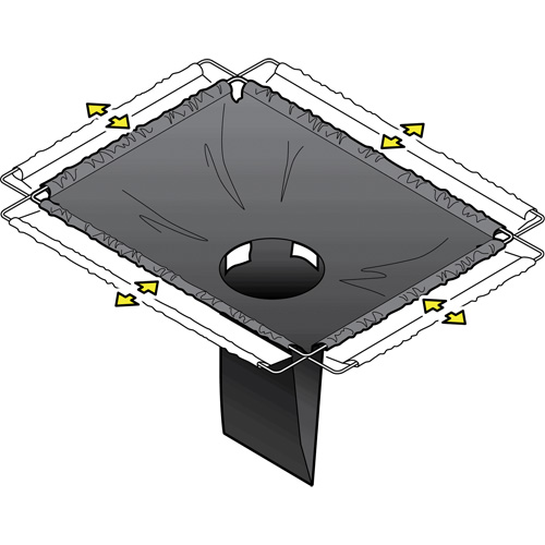 Bac de r&eacute;tention carr&eacute; Ultra-Drain Guard avec orifice de trop-plein, Huile & s&eacute;diments, 16" - 28" lo x 20" - 36" la Distribution Industrielle GC