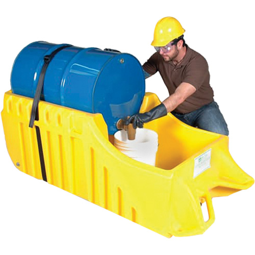 Drum Dolly, 26.5" L x 26.5" W x 5" H, 800 US gal. Spill Cap. Distribution Industrielle GC