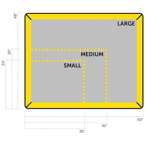 Tampon Ultra-Filter grand, Capacit&eacute; 3,3 gal. US, 5' la x 4' lo x 3" h, Paroi en mousse Distribution Industrielle GC