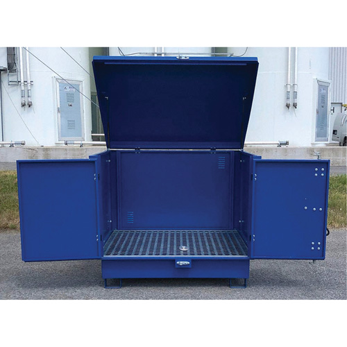 Palette de d&eacute;versement en acier avec couvercle rigide S-4 Ultra, 61" lo x 54,4" la x 52" h, Capacit&eacute; de charge 4700 lb Distribution Industrielle GC
