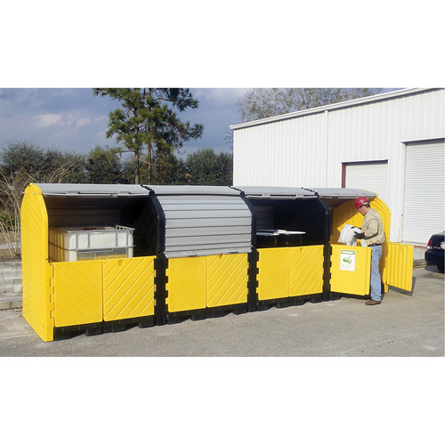P16 Plus Ultra-Hard Top Spill Pallets&reg; with Drain, 250" L x 79" W x 62" H, 9000 lbs. Load Capacity Distribution Industrielle GC