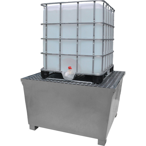 Ultra-IBC Spill Pallet en acier, Capacit&eacute; de d&eacute;versement 370 gal. US, 57,6" x 34,7" x 56,9" Distribution Industrielle GC