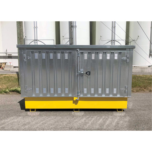 Ultra-Twin IBC en acier avec couvercle rigide, 123,4" lo x 73,4" la x 66,4" h, Capacit&eacute; de charge 12250 lb Distribution Industrielle GC