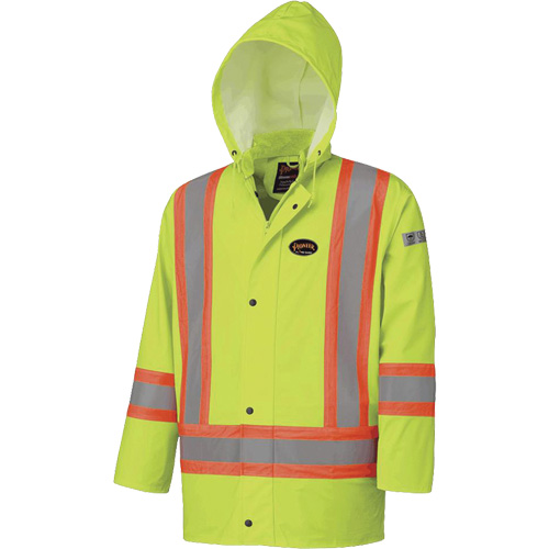 5894 Flame Resistant Waterproof Jacket, 2X-Large, High Visibility Lime-Yellow Distribution Industrielle GC