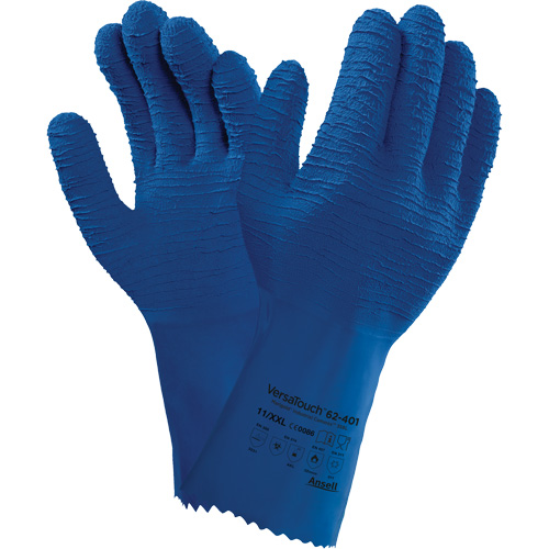 Alphatec&reg; 62-401 Gloves, Size 7, 12.6" L, Rubber Latex, Cotton Inner Lining Distribution Industrielle GC
