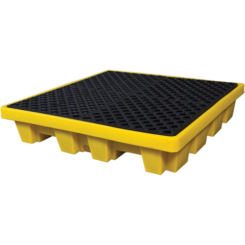 4-Drum Nestable Ultra-Spill Pallet&reg;, 66 US gal. Spill Capacity, 51" x 51" x 10" Distribution Industrielle GC