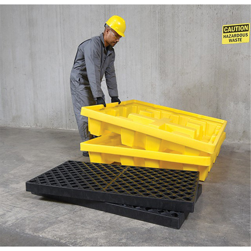 4-Drum Nestable Ultra-Spill Pallet&reg;, 66 US gal. Spill Capacity, 51" x 51" x 10" Distribution Industrielle GC