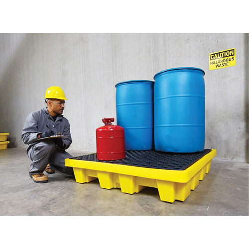 4-Drum Nestable Ultra-Spill Pallet&reg;, 66 US gal. Spill Capacity, 51" x 51" x 10" Distribution Industrielle GC