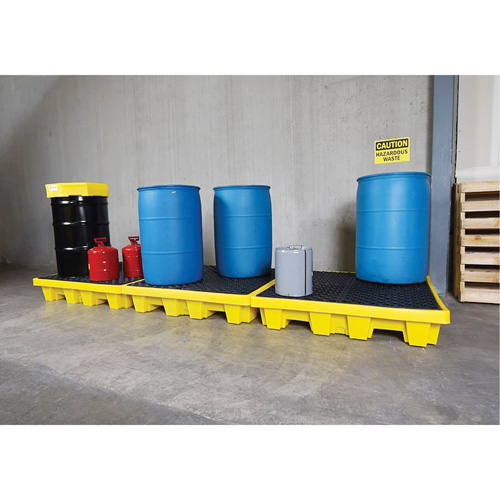4-Drum Nestable Ultra-Spill Pallet&reg;, 66 US gal. Spill Capacity, 51" x 51" x 10" Distribution Industrielle GC