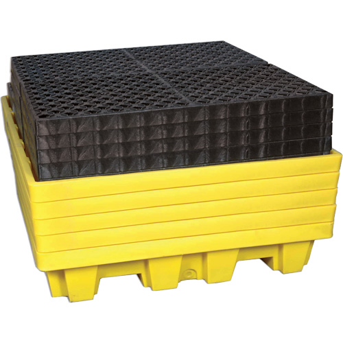 4-Drum Nestable Ultra-Spill Pallet&reg;, 66 US gal. Spill Capacity, 51" x 51" x 10" Distribution Industrielle GC