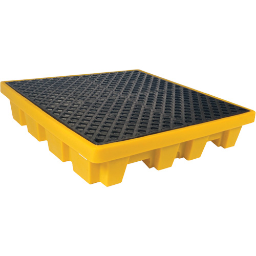 4-Drum Nestable Ultra-Spill Pallet&reg;, 66 US gal. Spill Capacity, 51" x 51" x 10" Distribution Industrielle GC