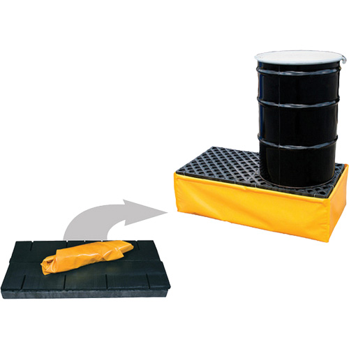2-Drum Flexible Ultra-Spill Pallet&reg;, 66 US gal. Spill Capacity, 48" x 24" x 14" Distribution Industrielle GC