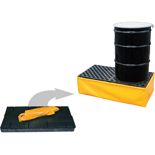2-Drum Flexible Ultra-Spill Pallet&reg;, 66 US gal. Spill Capacity, 48" x 24" x 14" Distribution Industrielle GC