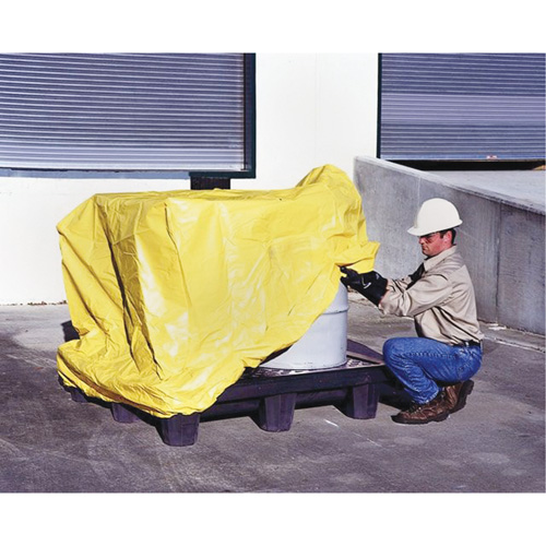 B&acirc;che de recouvrement palette d&eacute;versement, 4 barils Distribution Industrielle GC