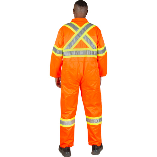 Unlined Safety Coveralls, Small, High Visibility Orange Distribution Industrielle GC