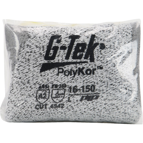 Gants r&eacute;sistants aux coupures G-Tek en tricot sans couture, Taille T-petit, Calibre 13, Rev&ecirc;tement Polyur&eacute;thane, Enveloppe en PolyKor, ASTM ANSI niveau A2/EN 388 niveau B Distribution Industrielle GC