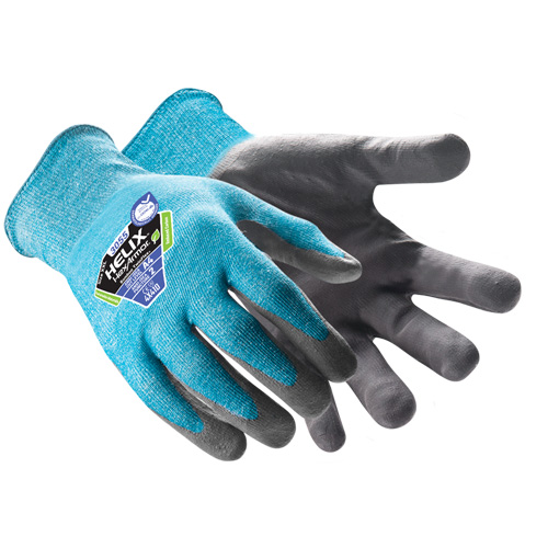 Gants r&eacute;sistants aux coupures Helix 3055 Bamboo TwinFlex, Taille 5/2T-petit, Calibre 18, Rev&ecirc;tement Nitrile, Enveloppe en PEHP/Polyamide, ASTM ANSI niveau A4 Distribution Industrielle GC