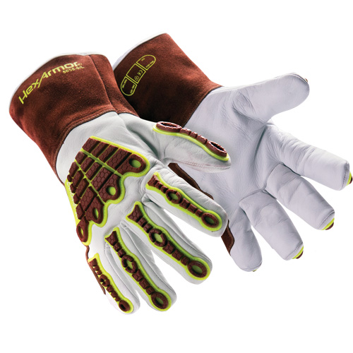 HeatArmor&reg; 5055 Welding Gloves, Grain Goatskin, Size Small/7 Distribution Industrielle GC