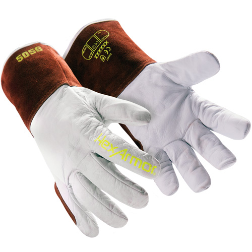 Gants de soudage HeatArmor 5058, Cuir fleur de ch&egrave;vre, Taille Petit/7 Distribution Industrielle GC