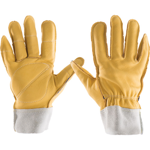 All-Leather Gloves, 7/Small, Grain Leather Palm, Elastic Cuff Distribution Industrielle GC