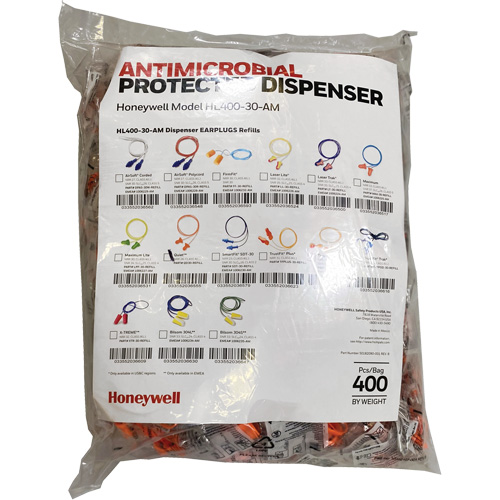 QD30 Earplugs Refill for HL400 Dispenser, Bulk - Polybag, Corded Distribution Industrielle GC