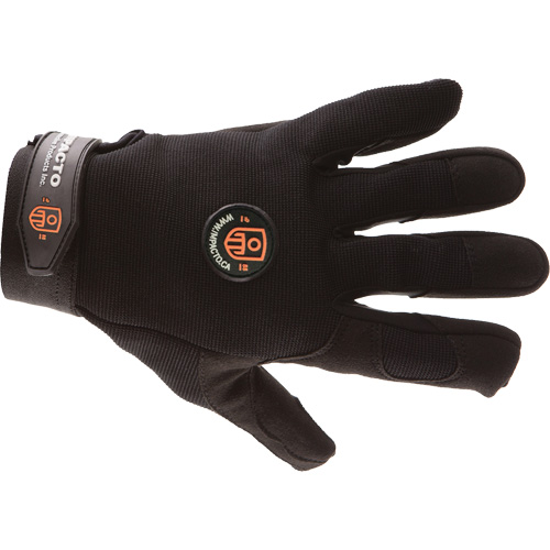 Mechanic Anti-Impact Gloves, 7/Small, Synthetic/Suede Palm, Elastic/Hook & Loop Cuff Distribution Industrielle GC