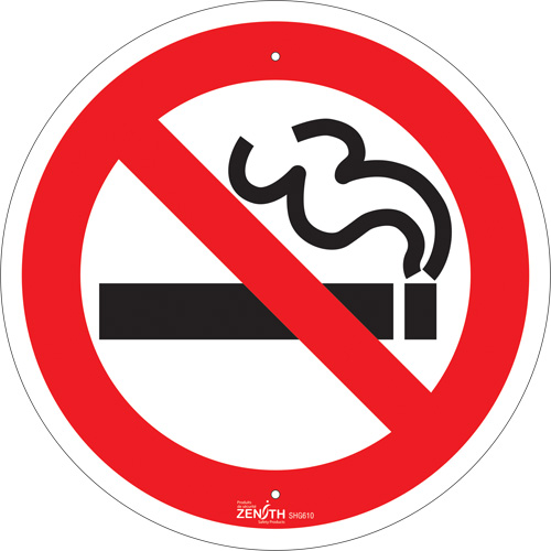 Enseigne de s&eacute;curit&eacute; conforme &agrave; la CSA - No Smoking, 12" x 12", Aluminium, Pictogramme Distribution Industrielle GC