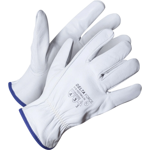 Gant de chauffeur Delta Force, 8/Moyen, Paume en Cuir fleur de ch&egrave;vre, Kevlar Distribution Industrielle GC