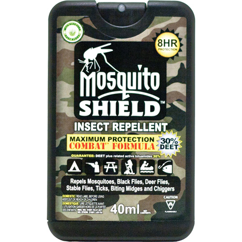 Pocket-Sized Mosquito Shield Insect Repellent, 30% DEET, Spray, 40 ml Distribution Industrielle GC