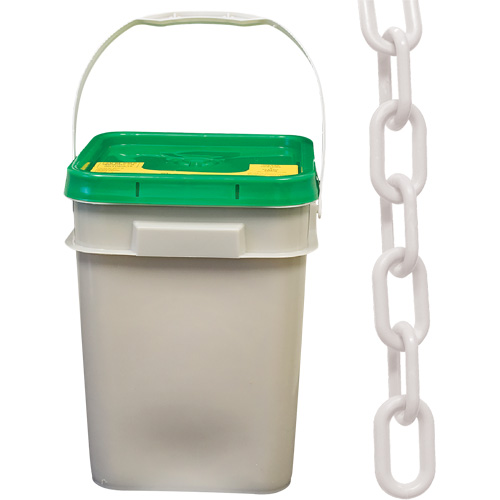 Heavy-Duty Plastic Safety Chain, White Distribution Industrielle GC
